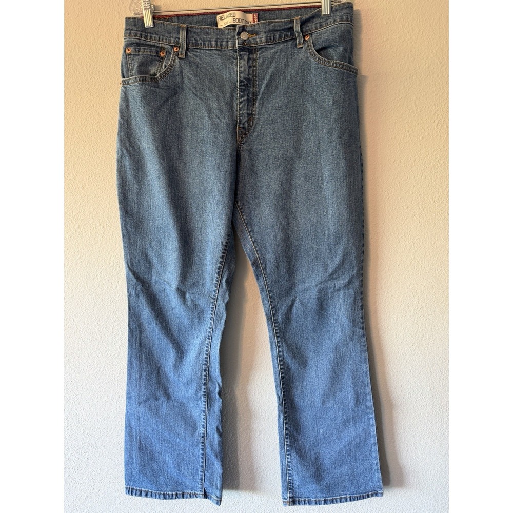 Levis 550 Relaxed Bootcut Jeans Womens 16 (Actual 35x30) Blue Denim High Rise